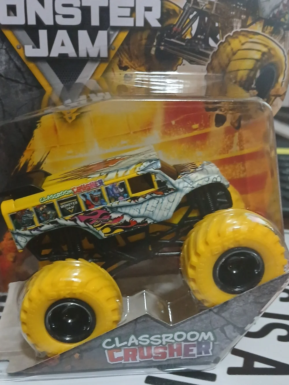 Monster Jam Classroom Crusher 1/64 Truck - Yellow & Black